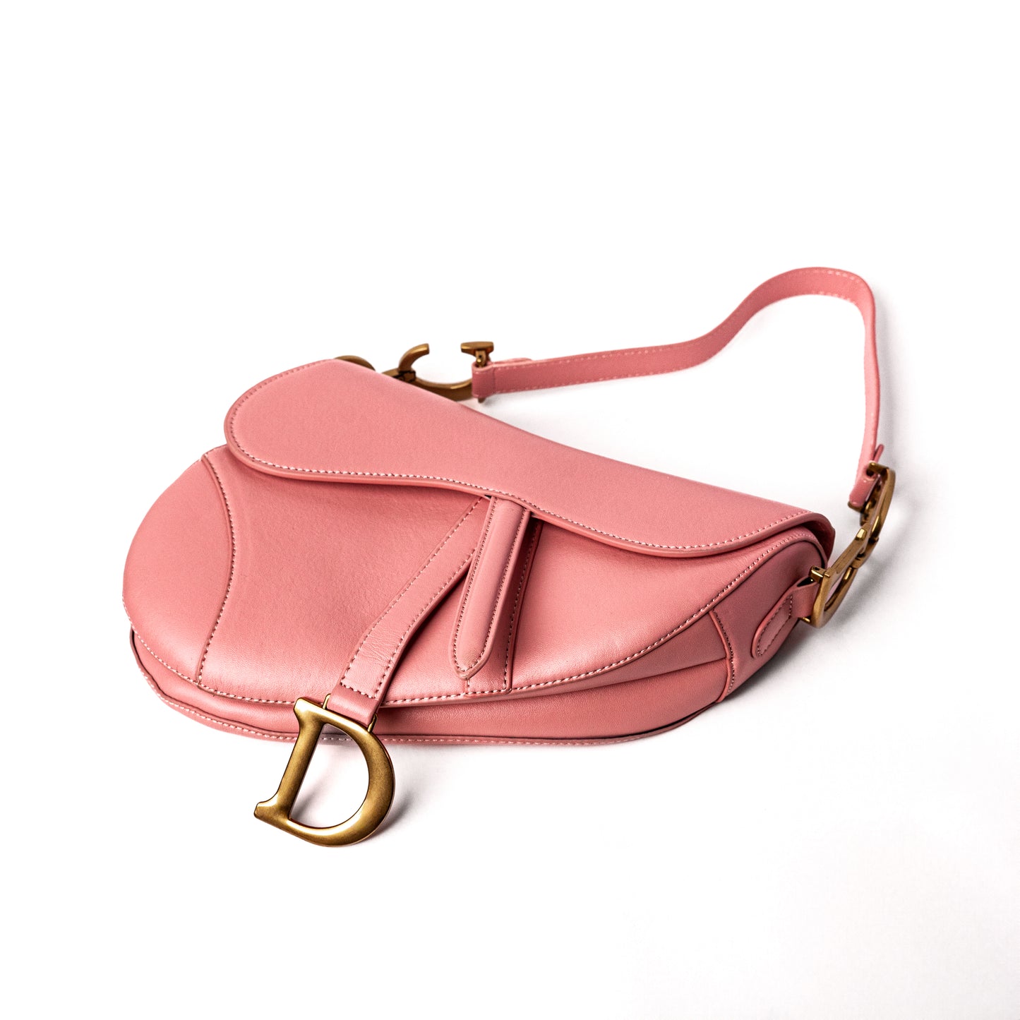 Dior G5- Pink Crescent Saddle Bag